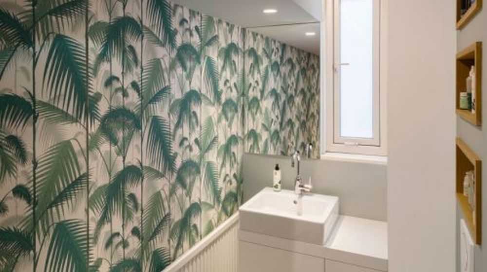 behang  badkamer inrichten