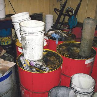 slordige opslag smeermiddelen smeerolie