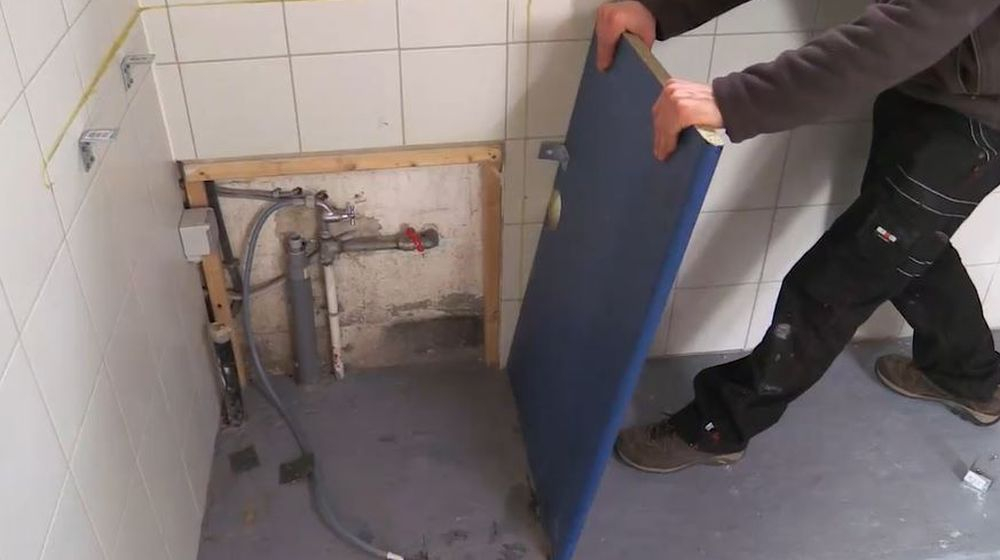 voorbereiding garage wasplaats