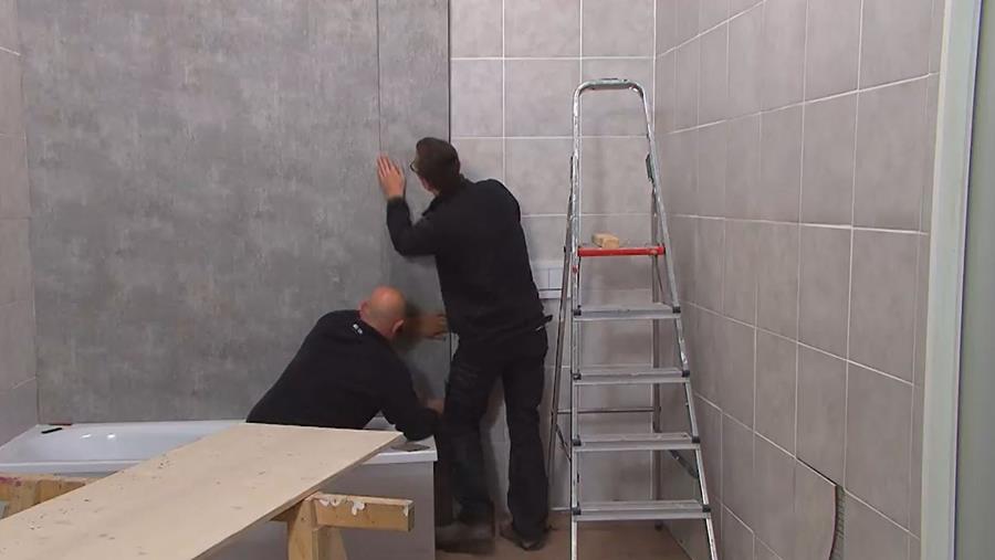 bevestigen murs salle de bains