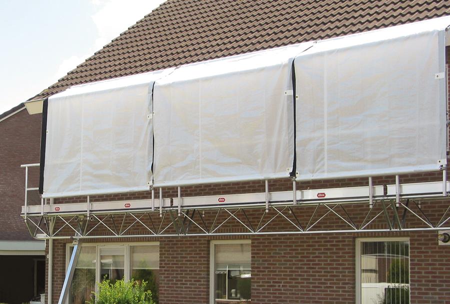 Dankzij het doorwerkscherm kan je makkelijk in weer en regen doorwerken