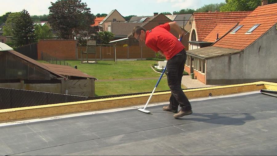 borstel van een EPDM DAKBEDEKKING