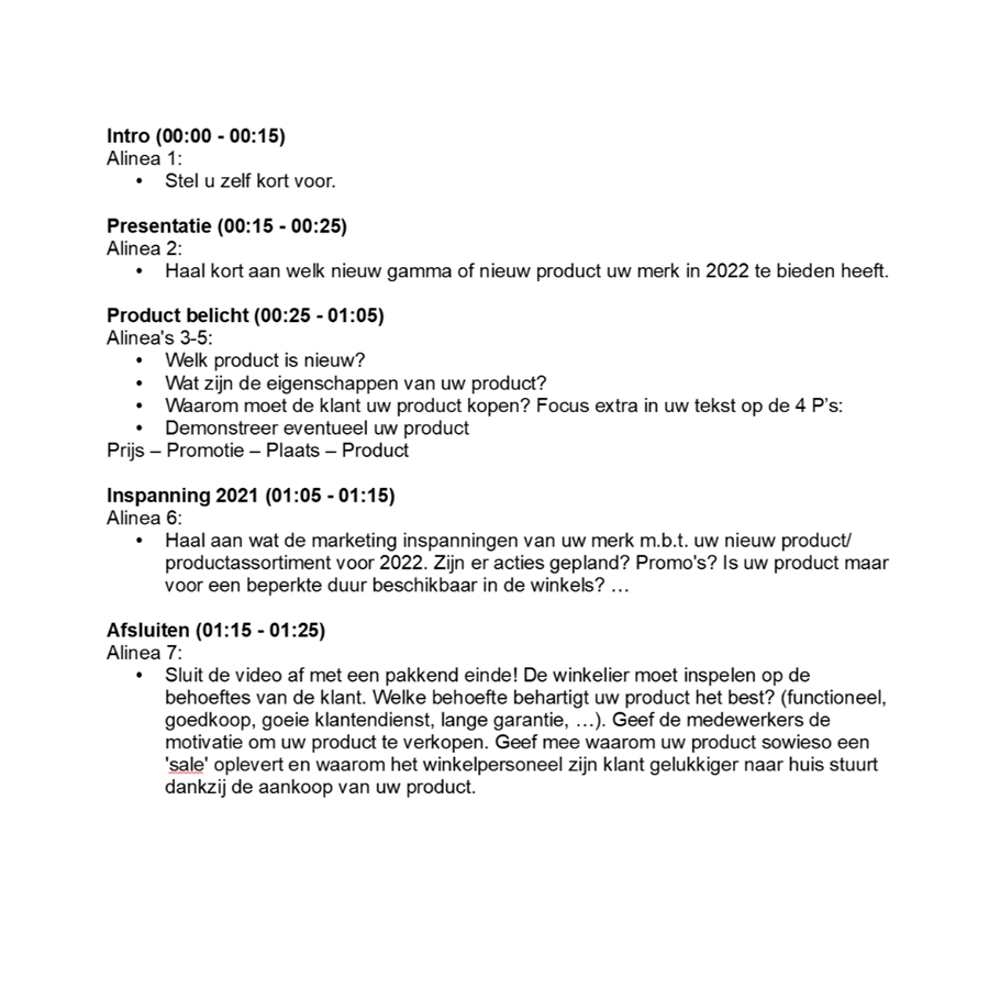 instructies