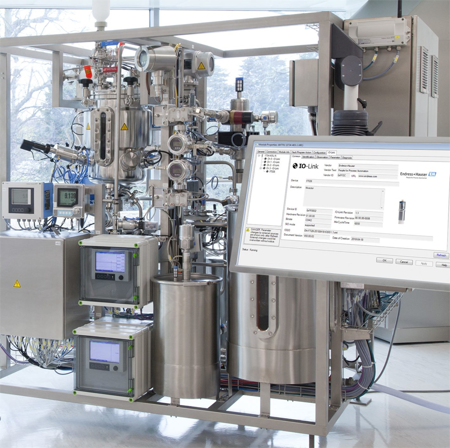 IO-link maakt het mogelijk om ook de eenvoudige meetinstrumenten van E+H in te koppelen in \'Industrie 4.0\'-systemen