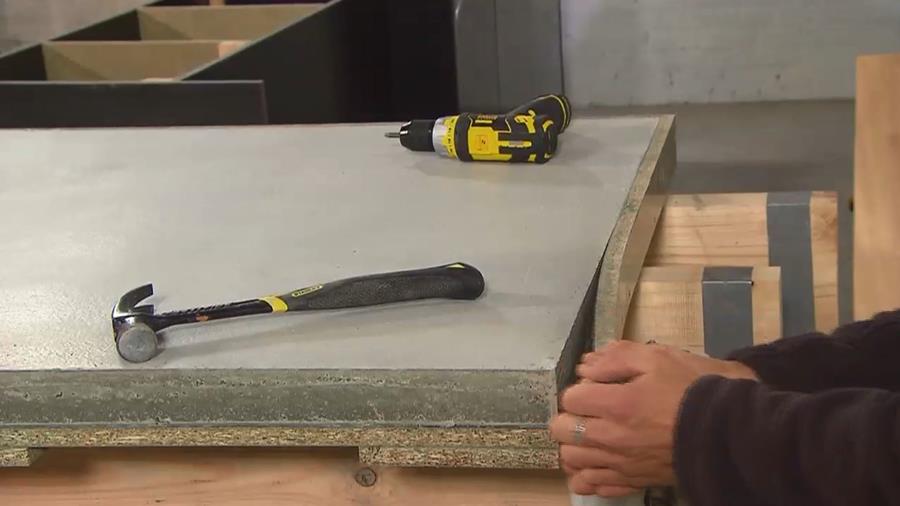 ontkisting beton keukenwerkblad