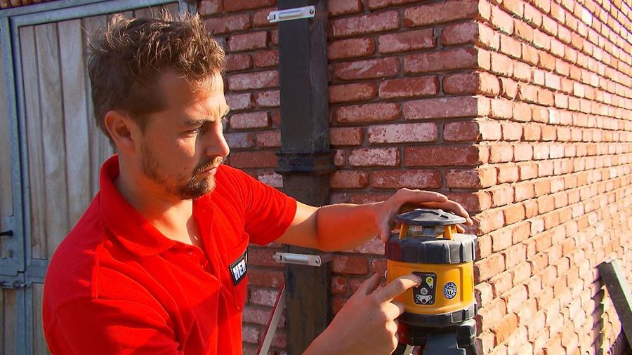 bouwlaser terras hoogteverschil
