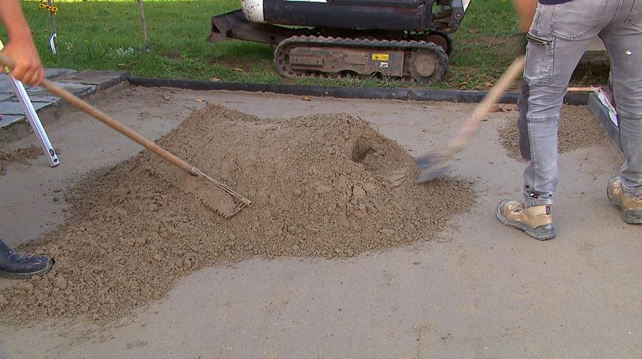 Straatlaag stabilisé uitharken