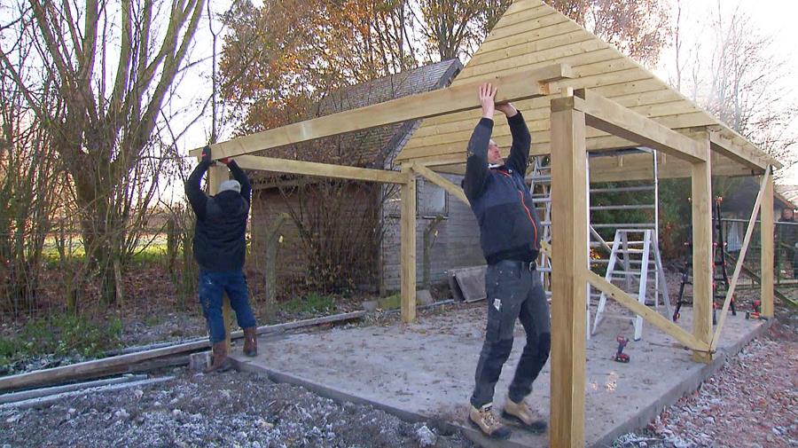 aanbouw structuur plaatsen