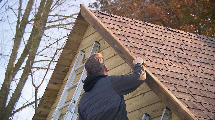 Windveer bevestigen tuinhuis