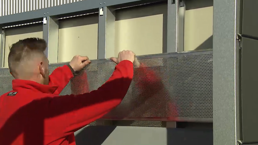 binnenpanelen geperforeerde wand