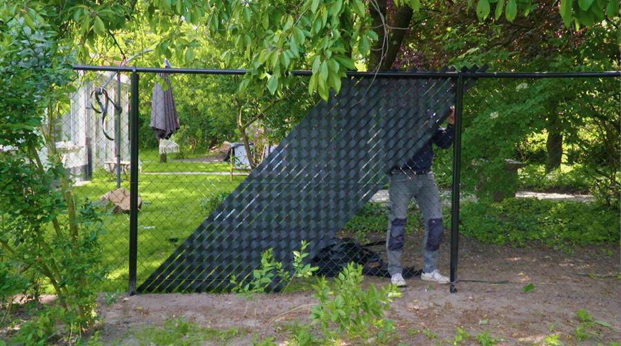 privacylamellen diagonaal geplaatst