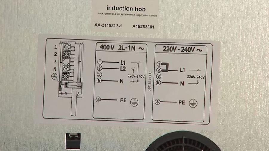 schema van inductiekookplaat
