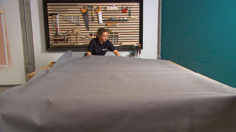 zonwerend doek draperen