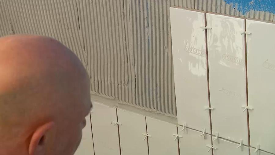 tweede rij opplakken