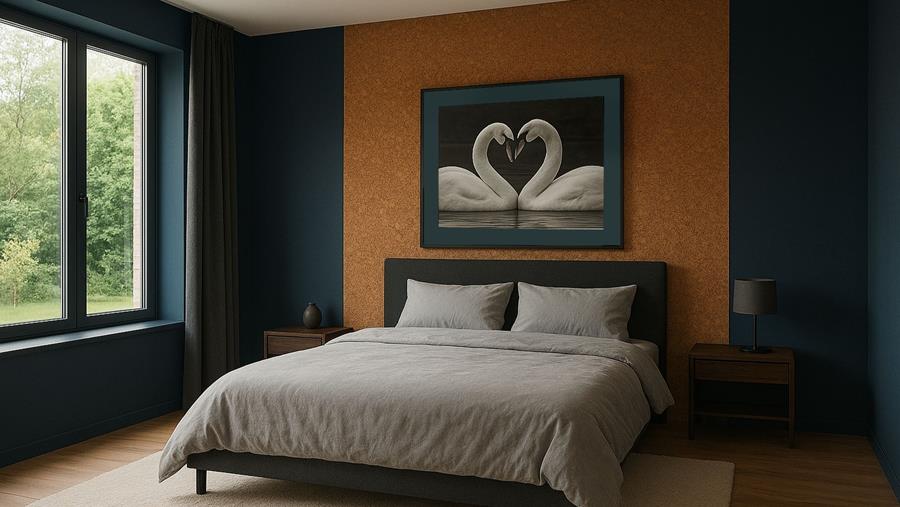 slaapkamer kurk wandbekleding