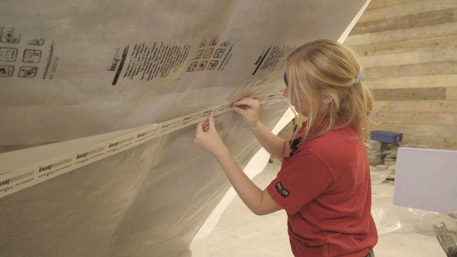 Werk af met lichtdichte tape
