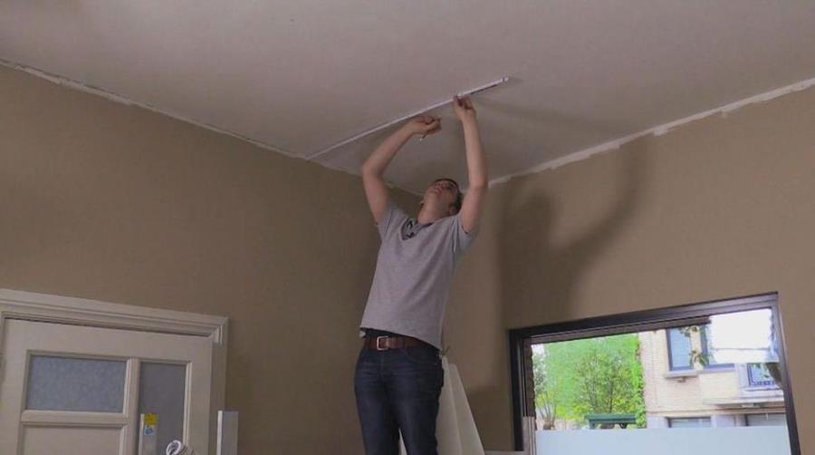 aftekenen plafond behangen