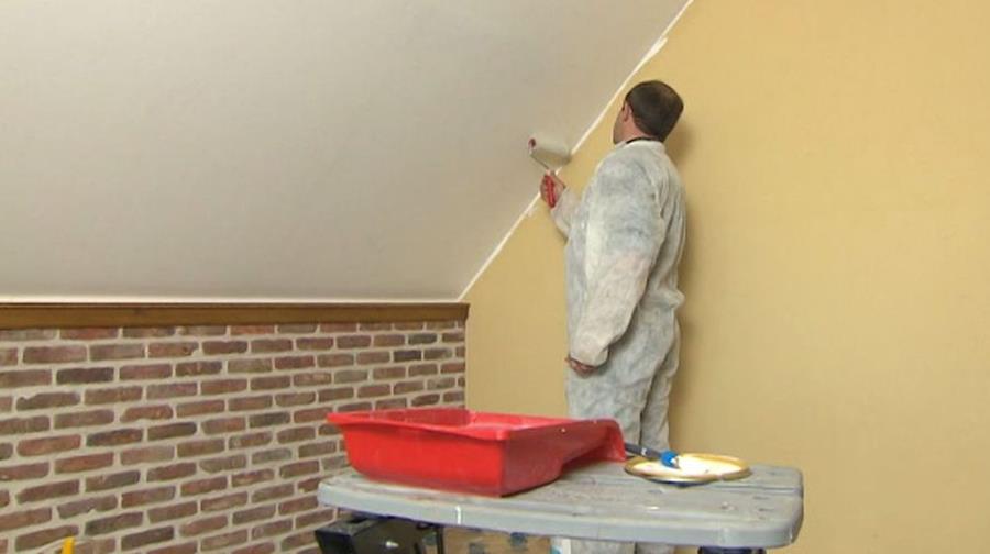 verven plafond behangen