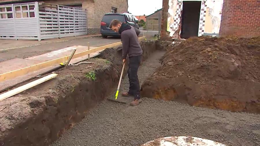 betonpuin strookfunderingen gieten