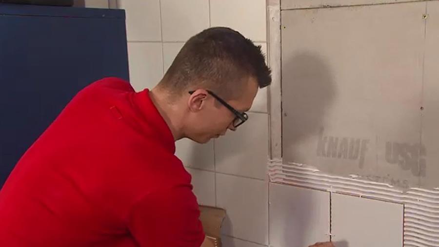 tegelkruisjes garage wasplaats