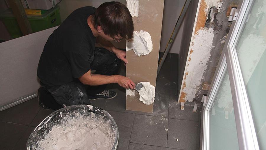 lijmen werken met gipsplaten